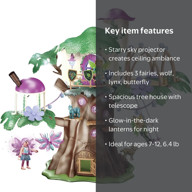 PLAYMOBIL Community Tree Doll Playset, Three Fairies, Multicolor