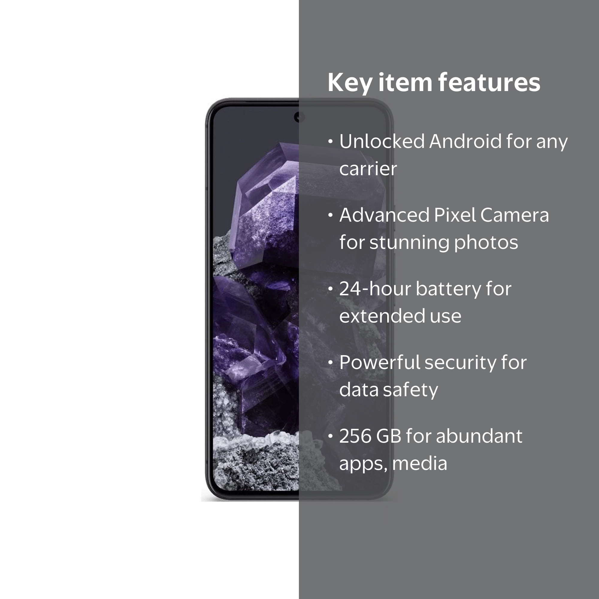 Google Pixel 8 - Unlocked Android Smartphone, 256GB, Obsidian