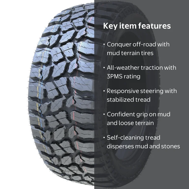 Haida Mud Champ HD869 LT 245/75R17 Load E 10 Ply MT M/T Tire for