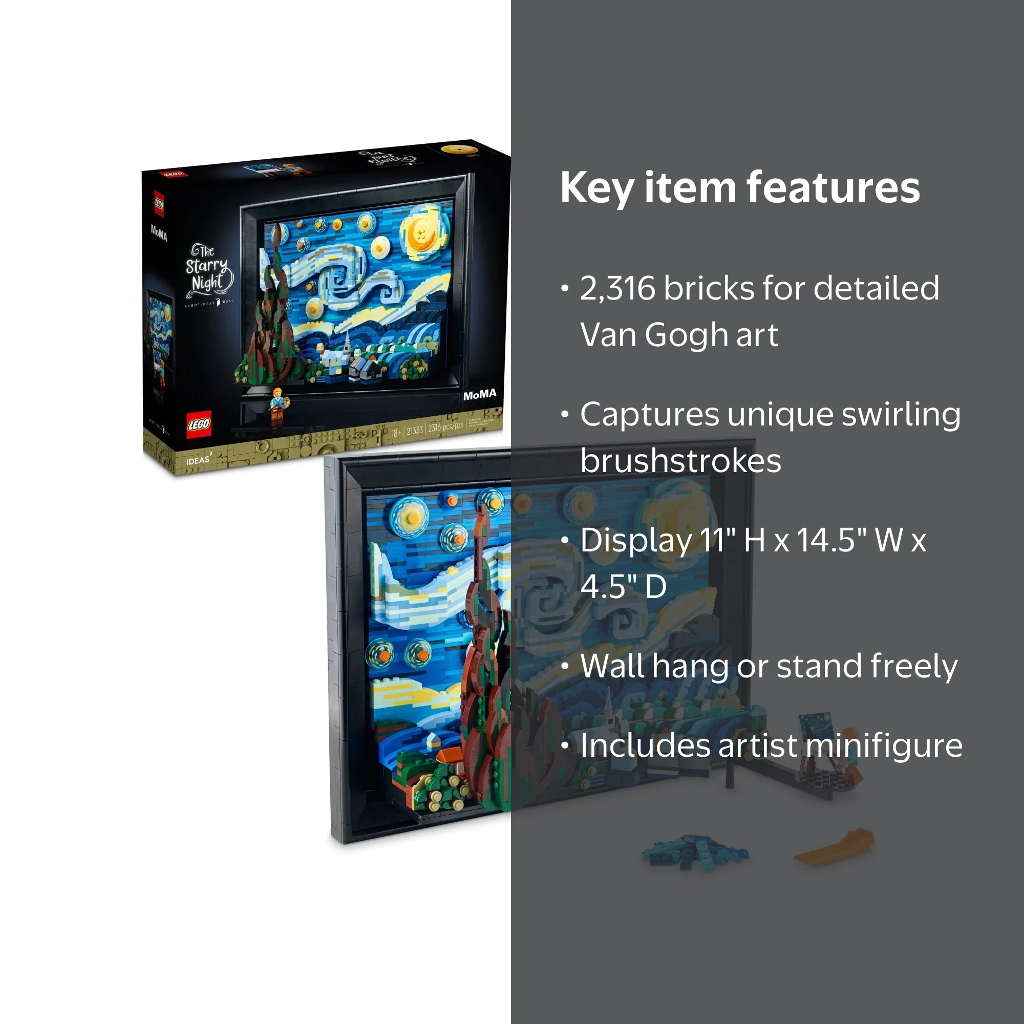 LEGO, Vincent Van Gogh The Starry Night 3D Puzzle Building Set