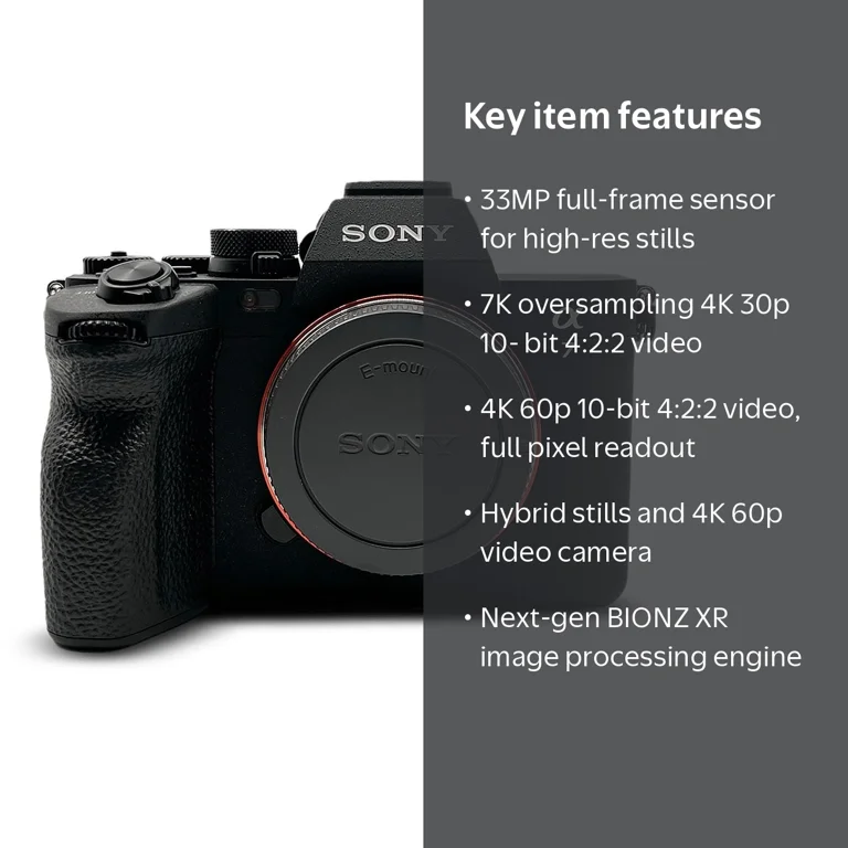 Restored Sony Alpha 7 IV Full-frame Mirrorless Interchangeable