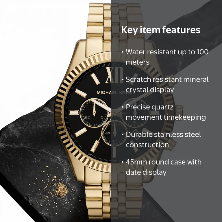 MICHAEL KORS CHRNOGRAPH 腕時計 Michael Kors Mens Classic Chronograph Watch with Black Dial and