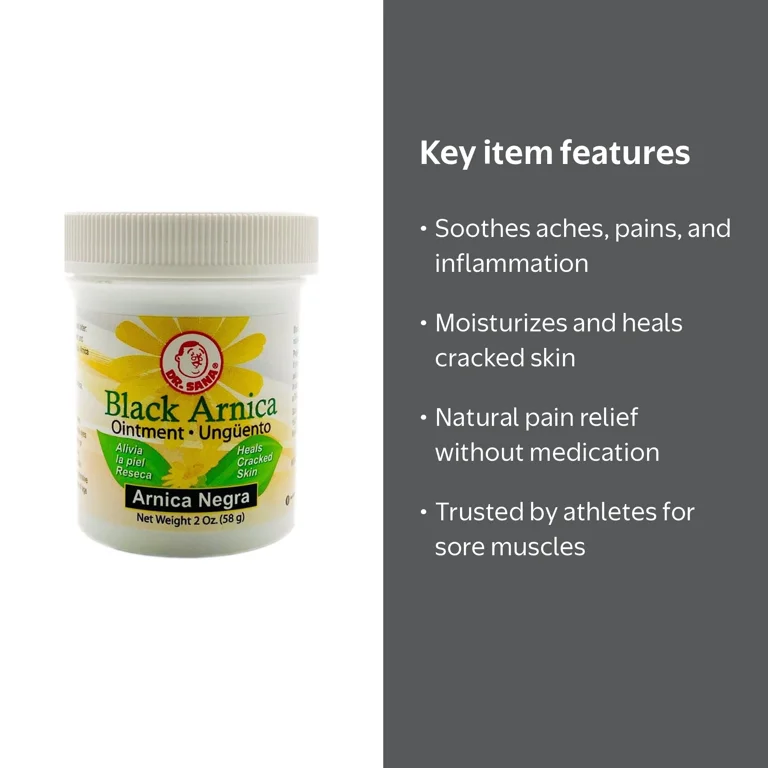 Dr Sana Black Arnica Ointment. Topical Analgesic helps Maintaining