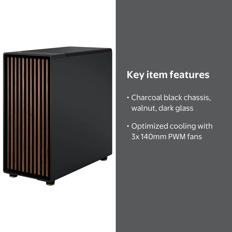 Fractal Design, PC Case, North XL EATX Full Tower, Charcoal Black
