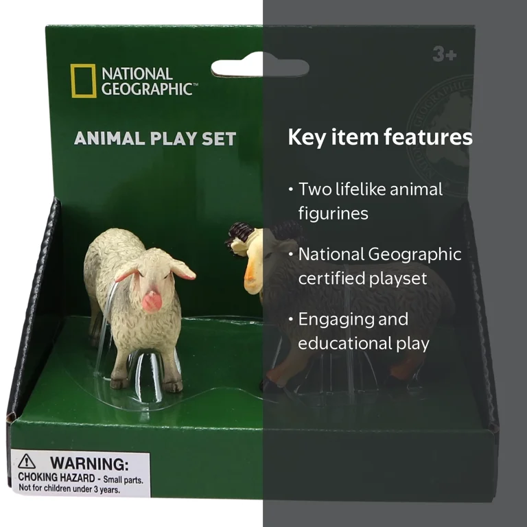 National Geographic Animal Playset - Ram and Sheep Figurines for
