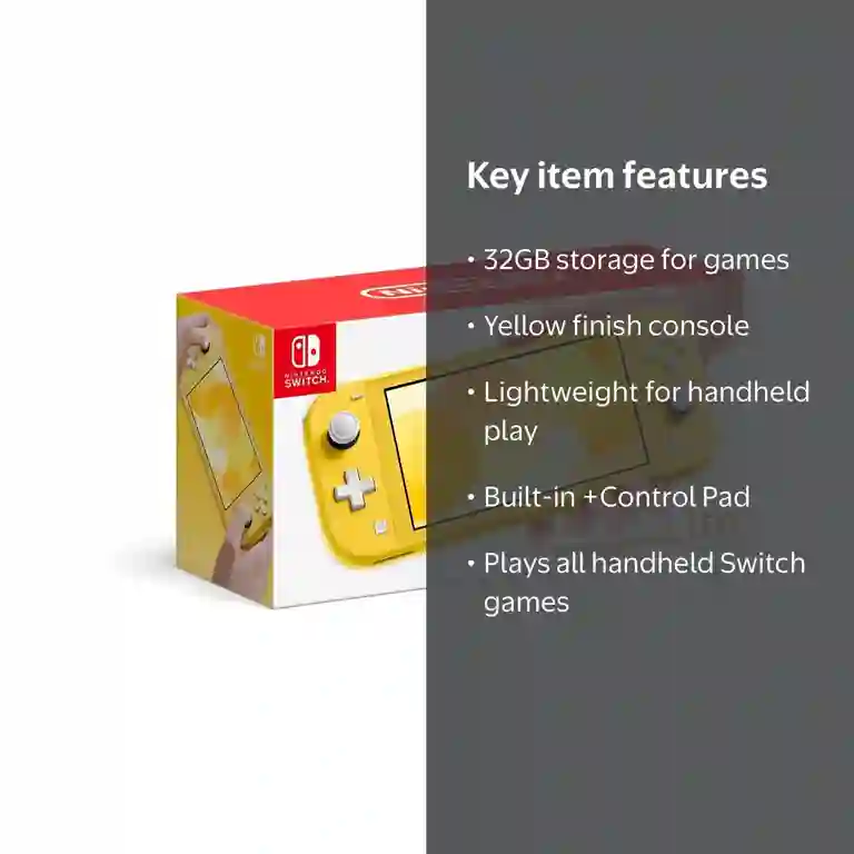 Nintendo Switch Lite Console, Yellow, 32GB, Compact Handheld Nintendo Switch Lite Console, Yellow, 32GB, Compact Handheld
