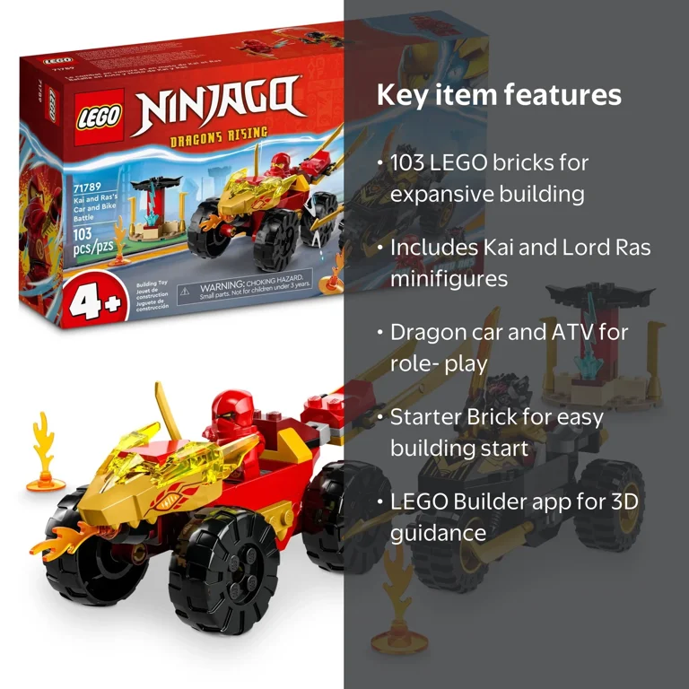 LEGO, NINJAGO Lightnin' Racer Set, 71789, Beginner Building Toy