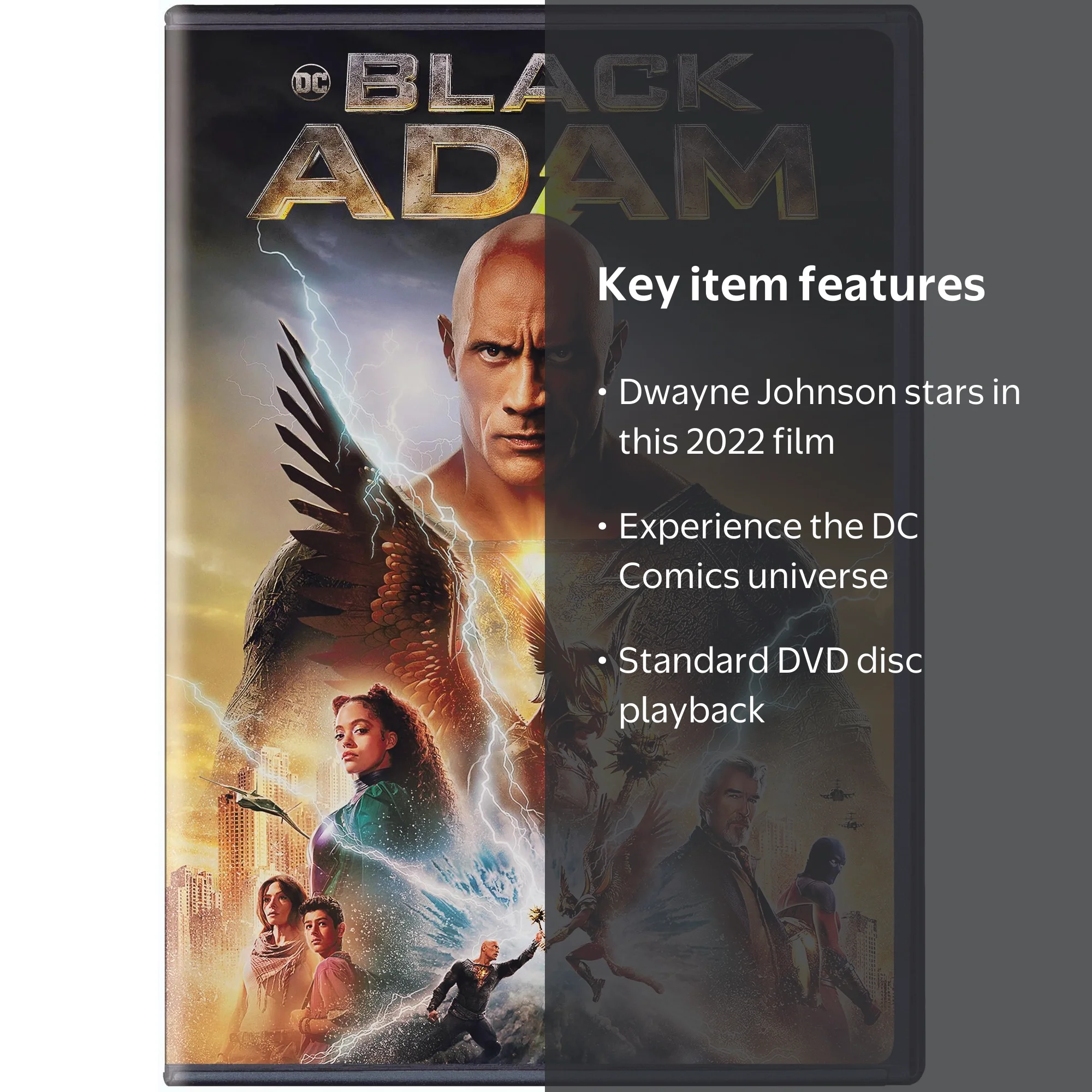 Black Adam 2022 DVD Movie: Starring Dwayne Johnson - Walmart.com