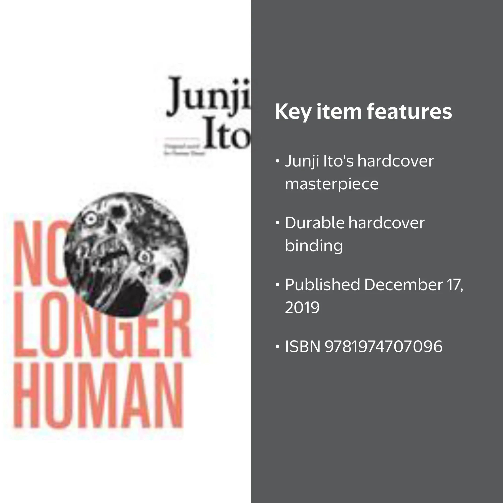 Junji Ito's No Longer Human Manga Book, Hardcover Edition