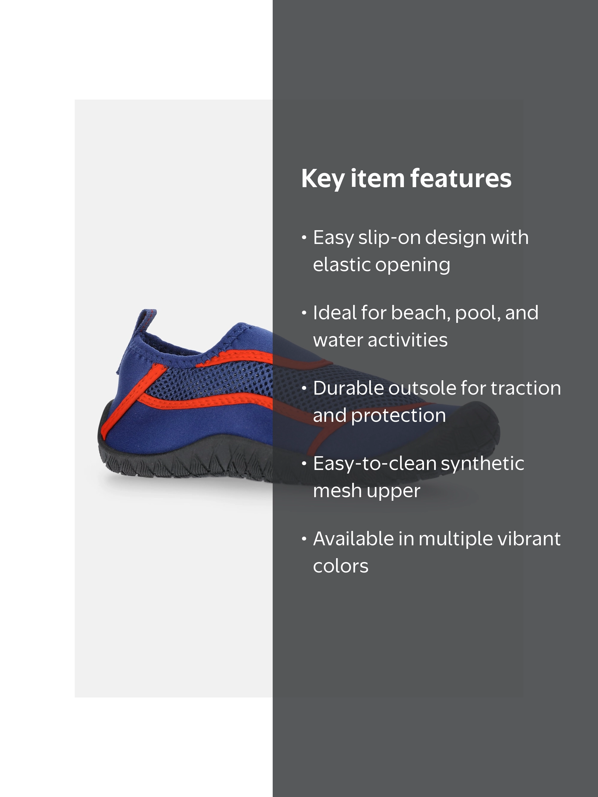 Wonder Nation Toddler Little and Big Boys or Girls Water Shoes