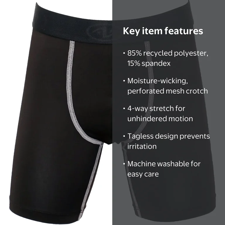 【未使用】ワコールsuccess walk 23.5 3E Athletic Works Youth Compression Long Shorts, Black, Moisture