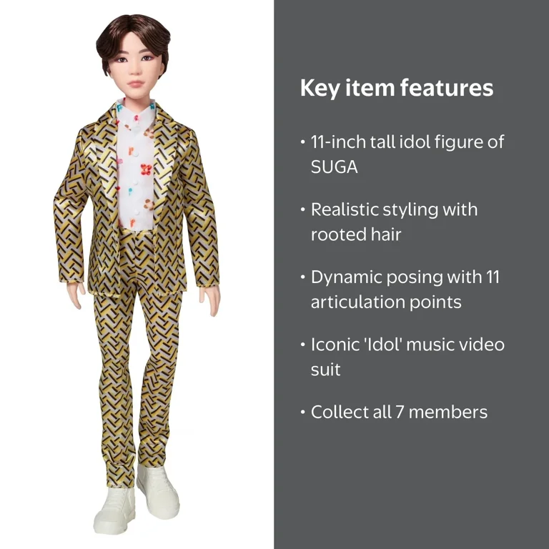 BTS x Mattel, SUGA Idol Doll, 11, Signature Style with Rooted Hair