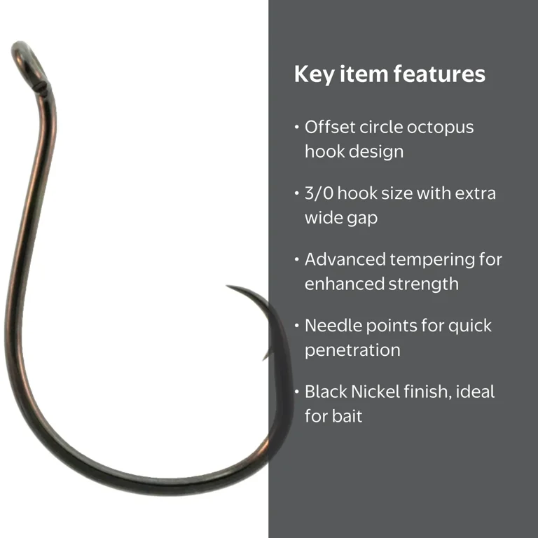 circle hook cat fish Heavyweight Hooks, Octopus, Offset, Sharp for Trophy Catfish Upgrade your catfishing gear with the Catfish Pro 5/0 Double Offset Circle Hooks Dovesun Circle Hooks for Catfish