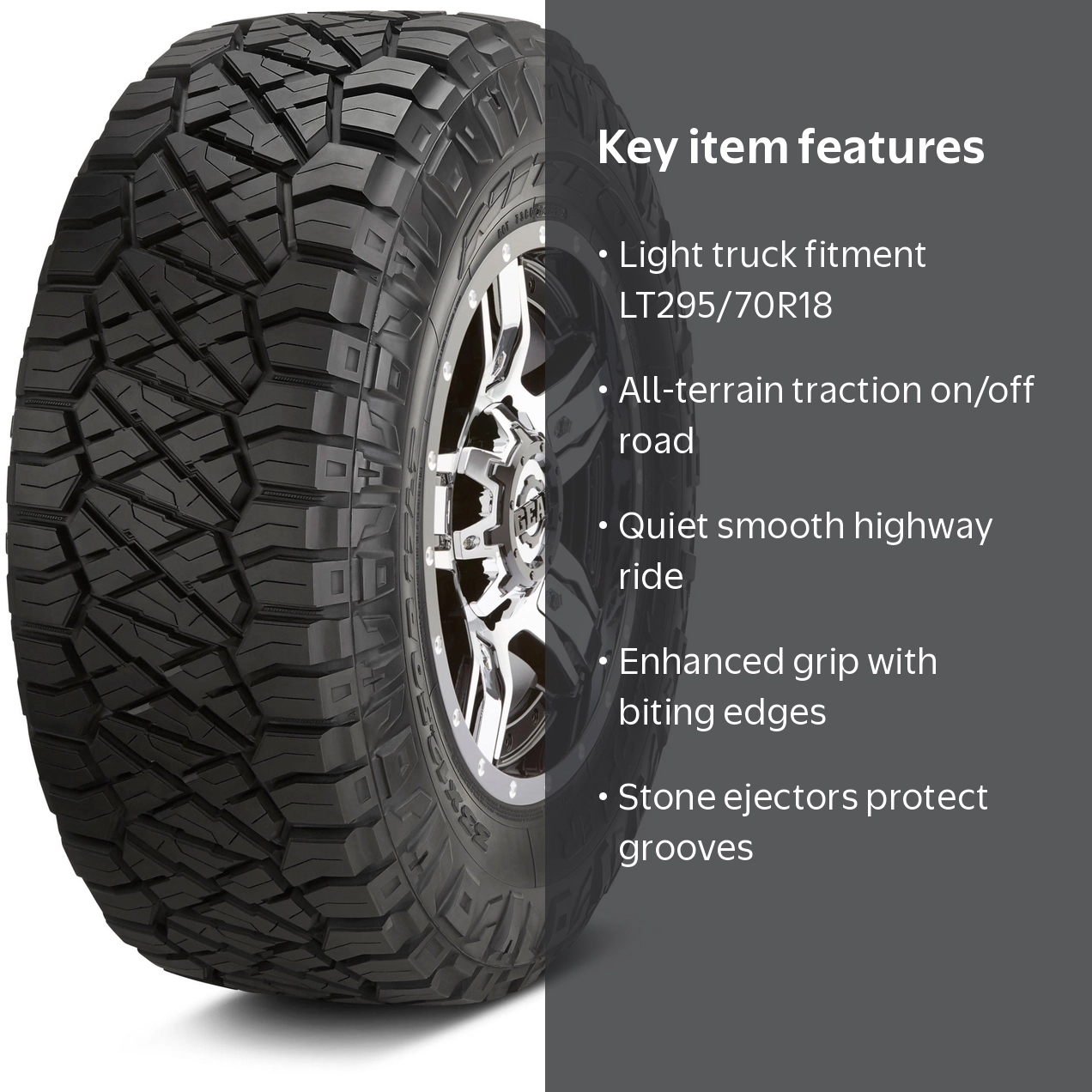 Nitto Ridge Grappler All-Terrain LT295/70R18 Tire for Light Trucks