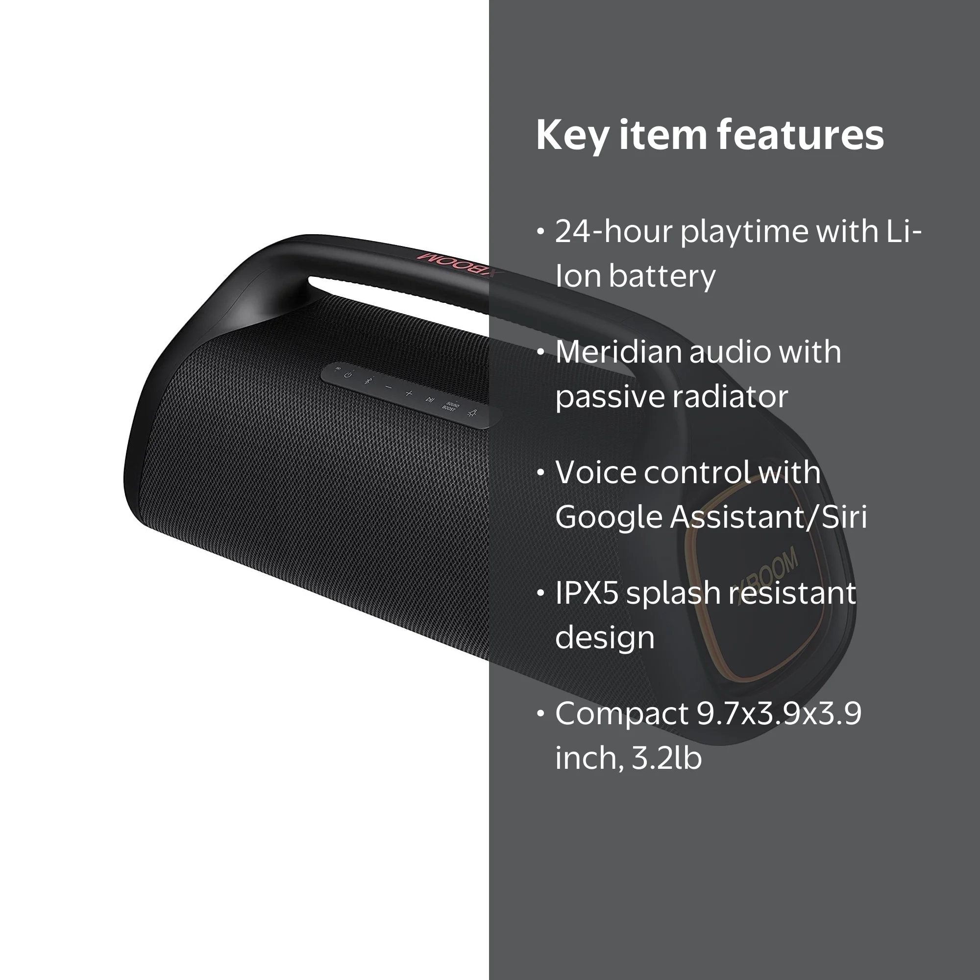 LG XBOOM Go XG9QBK Wireless Party Stereo Portable Bluetooth
