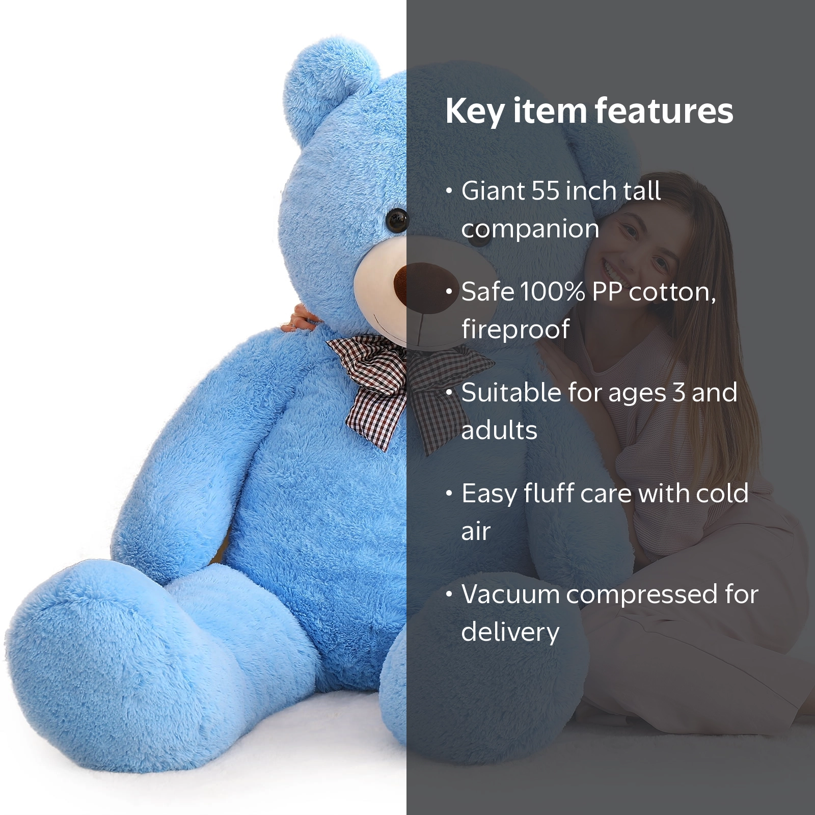 マックストイ　大海魔 ブルー成型 MAXTOY 大きめのミドルサイズ MorisMos Giant Teddy Bear 55