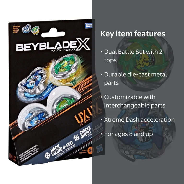 Beyblade, Dual Battling Top Set, Circle Ghost 4-60LR UX - Walmart.com