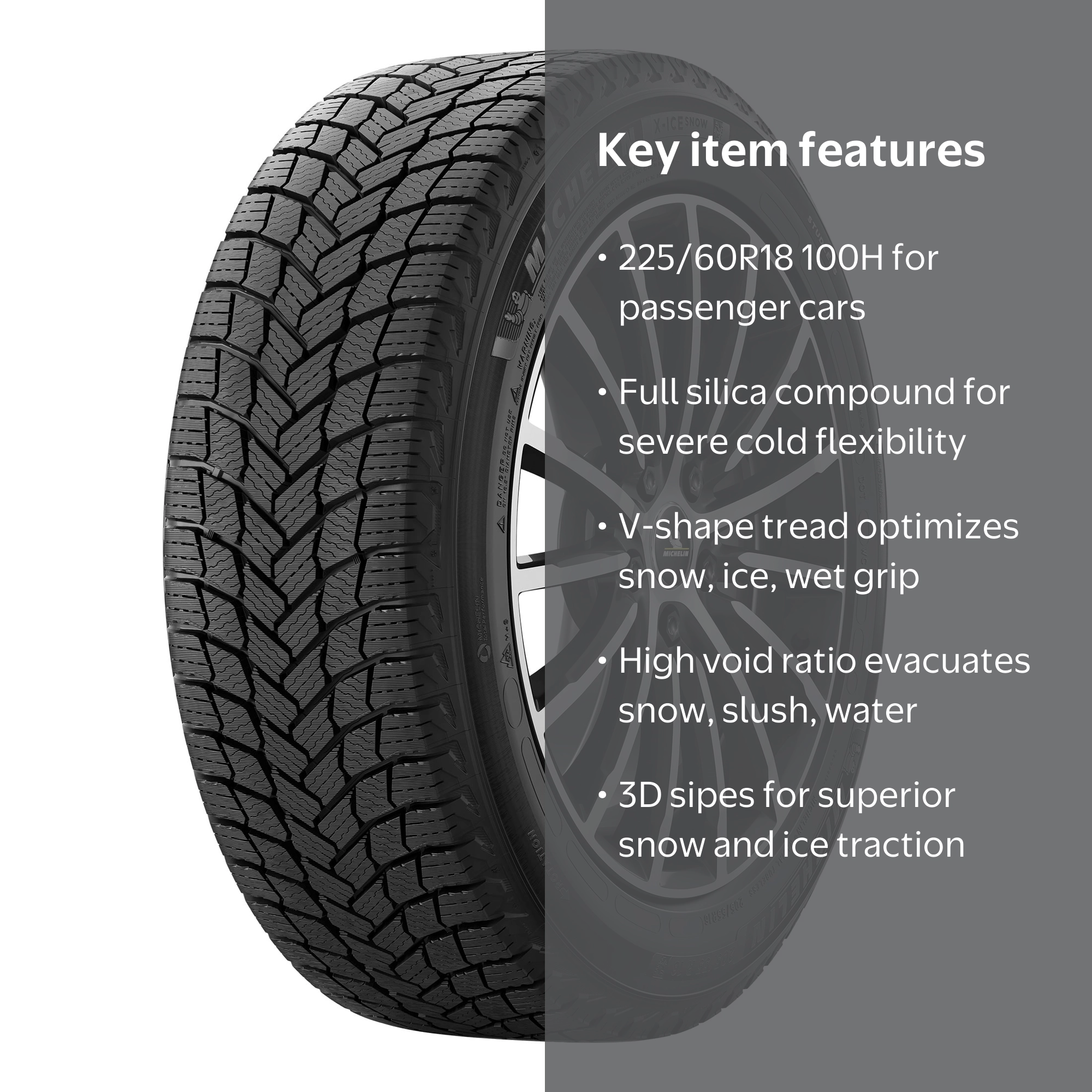 MICHELIN X-ICE XI2 235/60R18 18インチ スタッドレス 4本 バリ溝 レクサスNX/レクサスRX CR-V audi/Q5等　(TD688)クレジットカード QRコード決済可能 Michelin X-Ice Snow Winter 235/60R18 107T XL Passenger Tire
