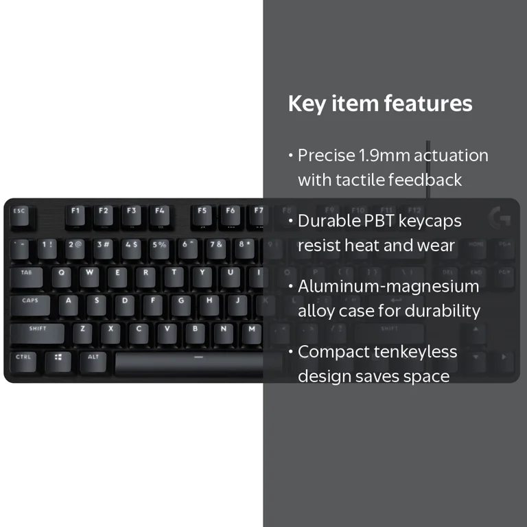 Logitech, Mechanical Gaming Keyboard, G413 TKL SE, White LED