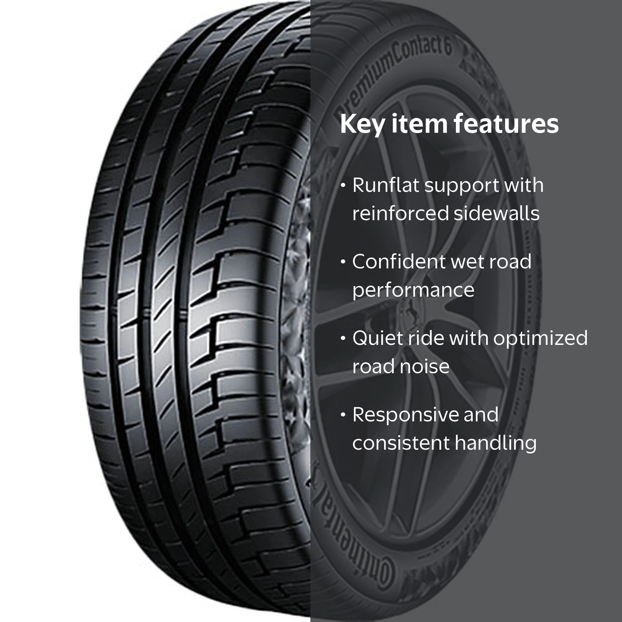 Continental 245/45R17 フランス産2023年製深山2本セット Continental Premium Contact 6 SSR 225/55R17 97W Tire - Walmart.com