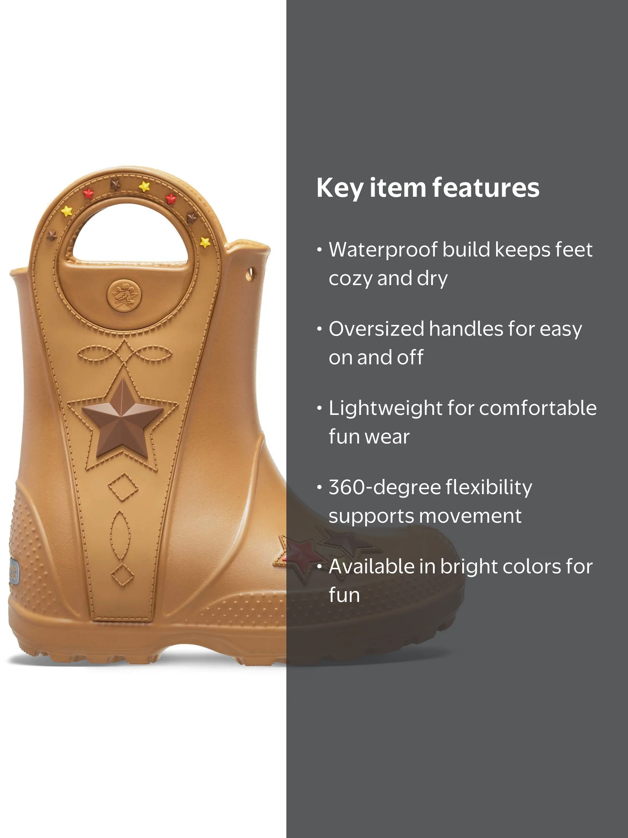 Crocs Toddler & Kids Handle It Western Rain Boot - Walmart.com