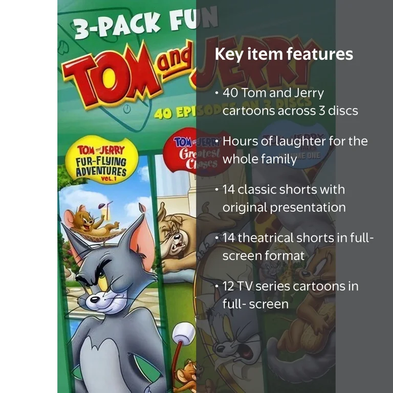Tom and Jerry Fun Pack (3-Pack) (Fur Flying Adventures V1/Greatest