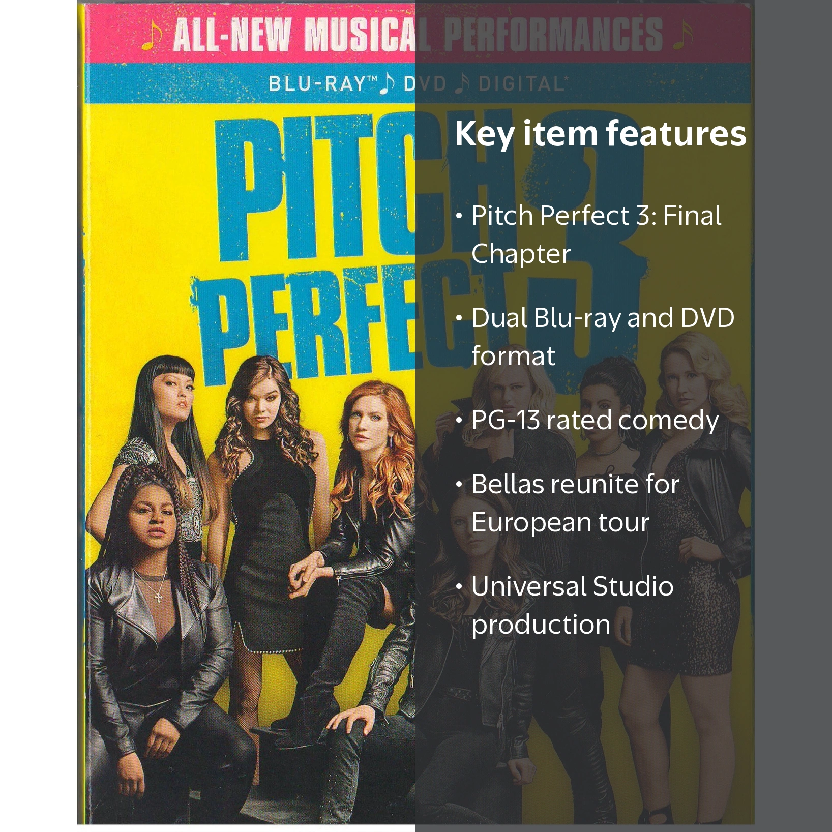 Universal Studios, Pitch Perfect 3 Blu-ray DVD, Two-Disc Set