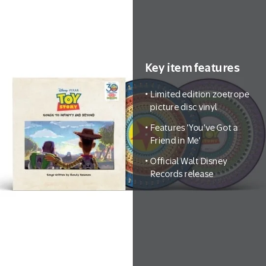 Randy Newman Toy Story: Songs To Infinity And Beyond Zoetrope LP