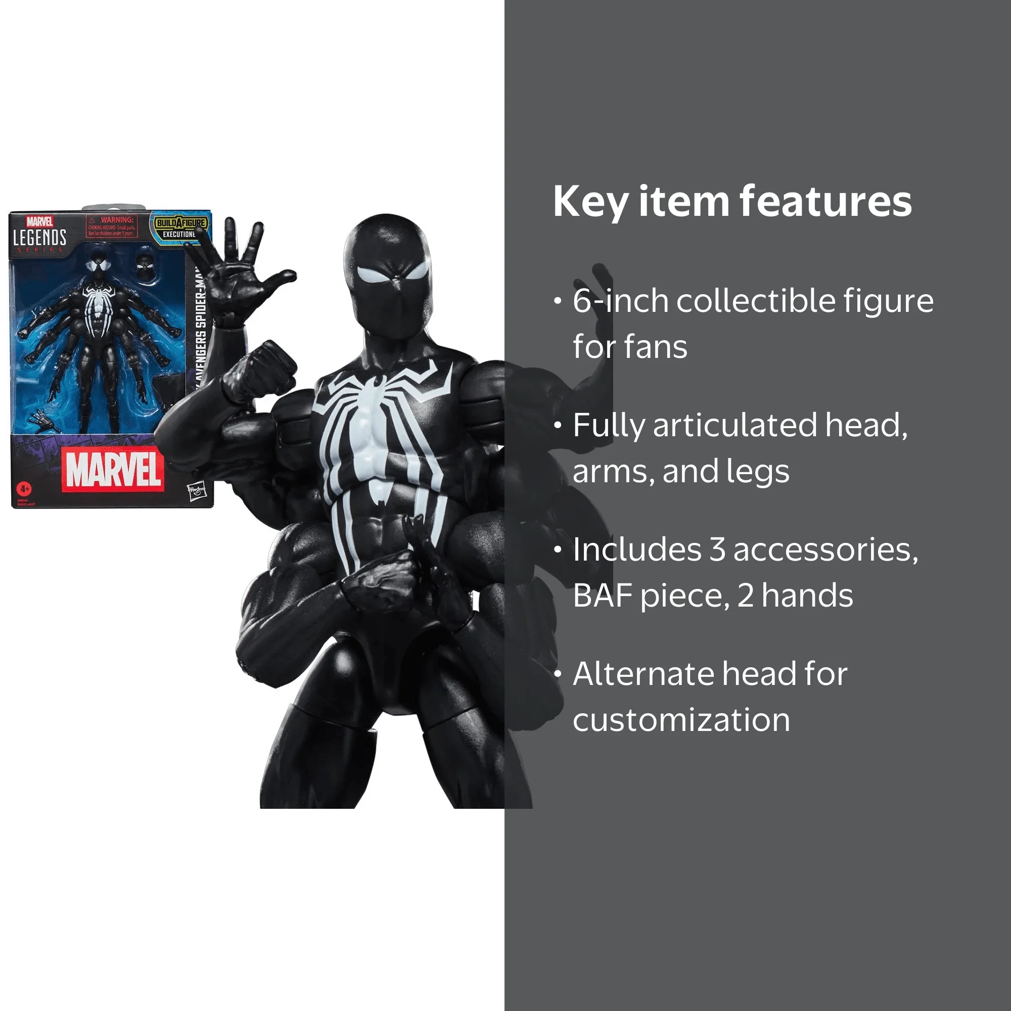 Marvel Legends Series Dark Avengers Spider-Man 6-Inch Action