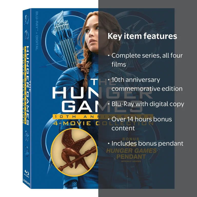 Hunger Games 10th Anniversary Collection with Pendant (Blu-Ray +