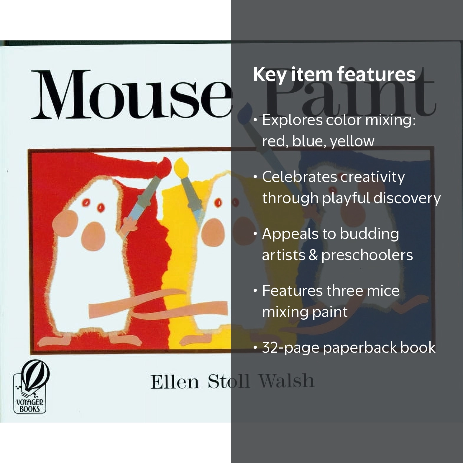 Ellen Stoll Walsh, Mouse Paint, Paperback, ISBN 9780152001186