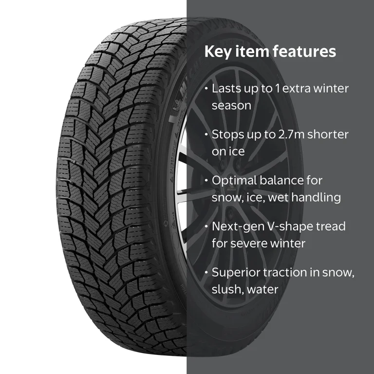 Michelin X-Ice Snow Tire, 225/55R18XL 102H, Studless Winter, High