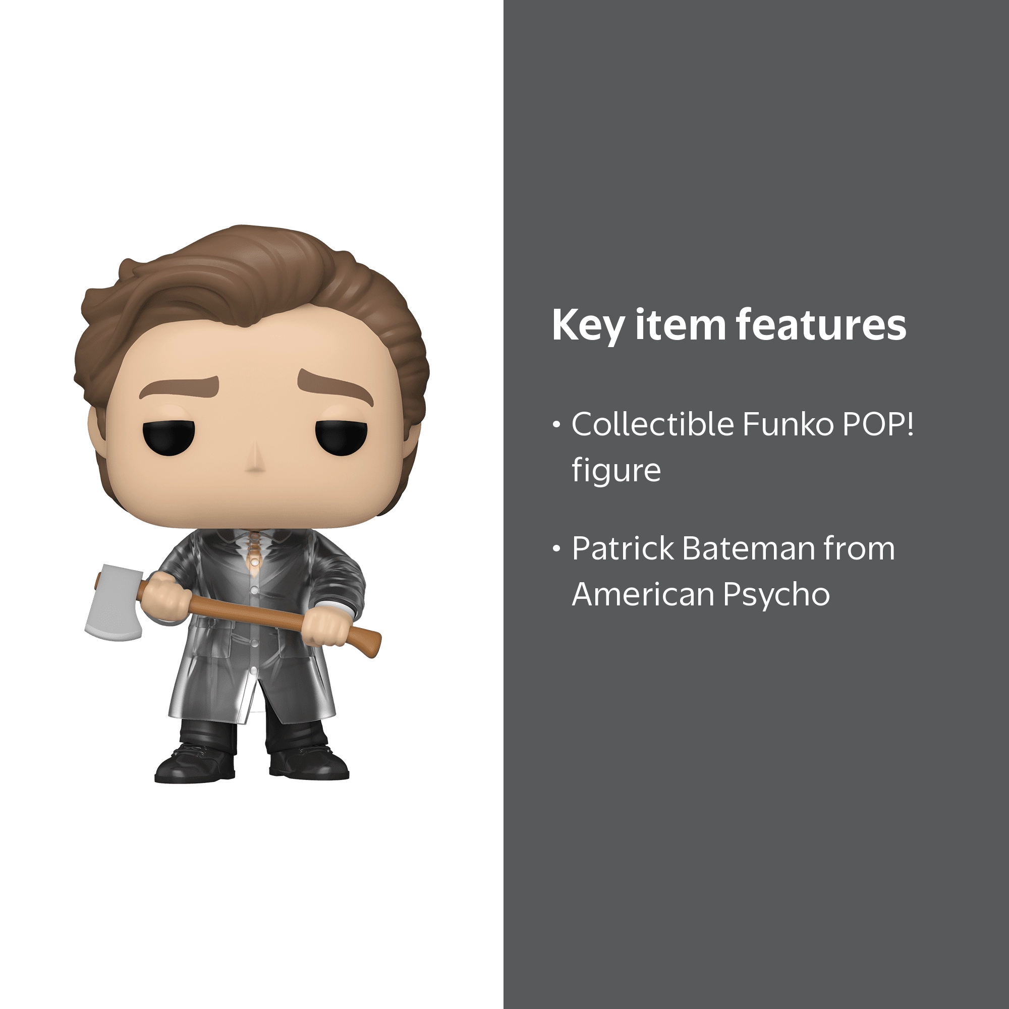 Funko POP! Movies: American Psycho - Patrick w/ Axe - Walmart.com