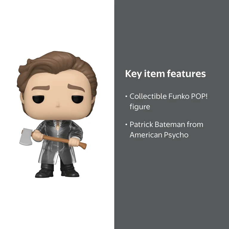 Funko POP! Movies: American Psycho - Patrick w/ Axe - Walmart.com