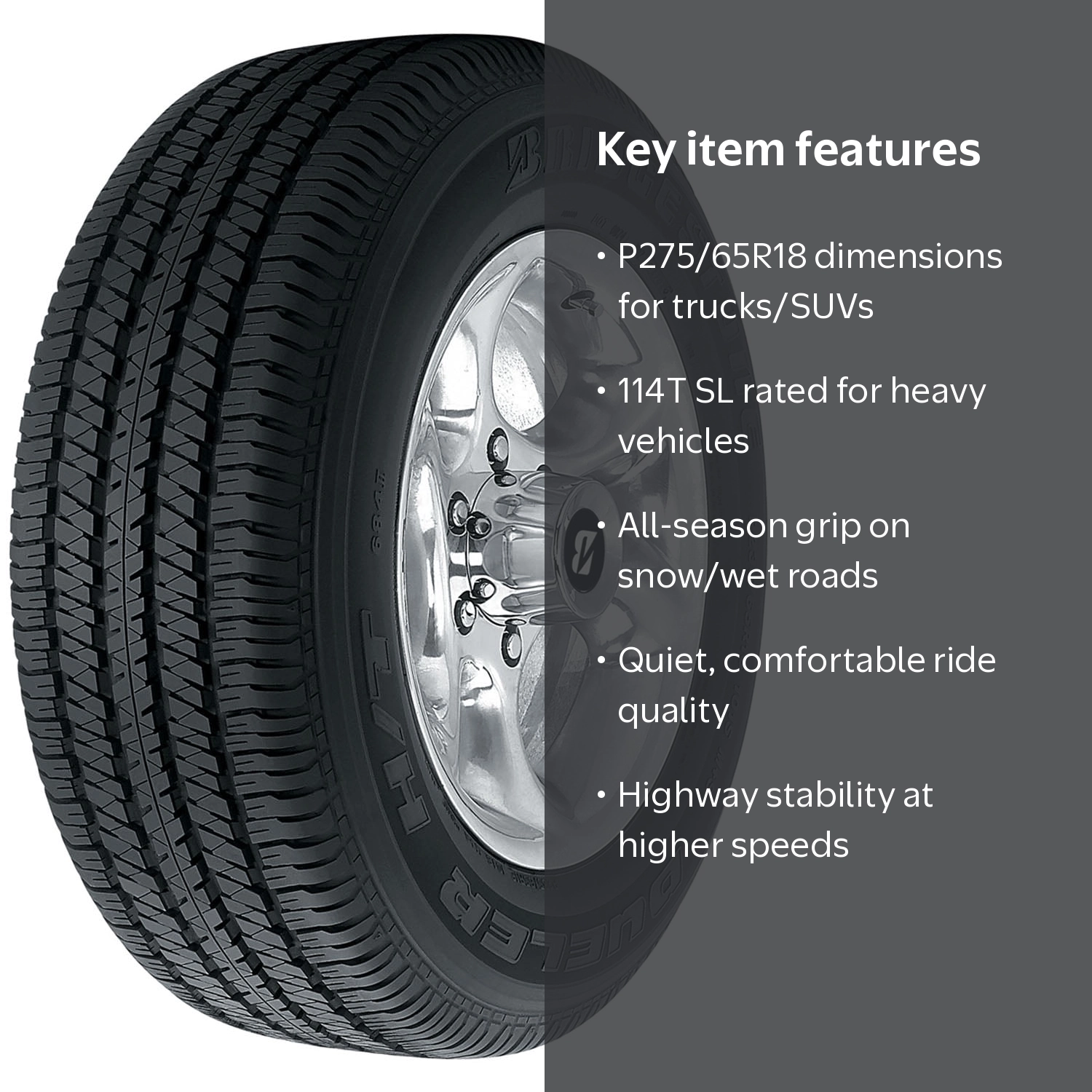 Bridgestone Dueler H/T 684 II 275/65R18 114T A/S All Season Tire