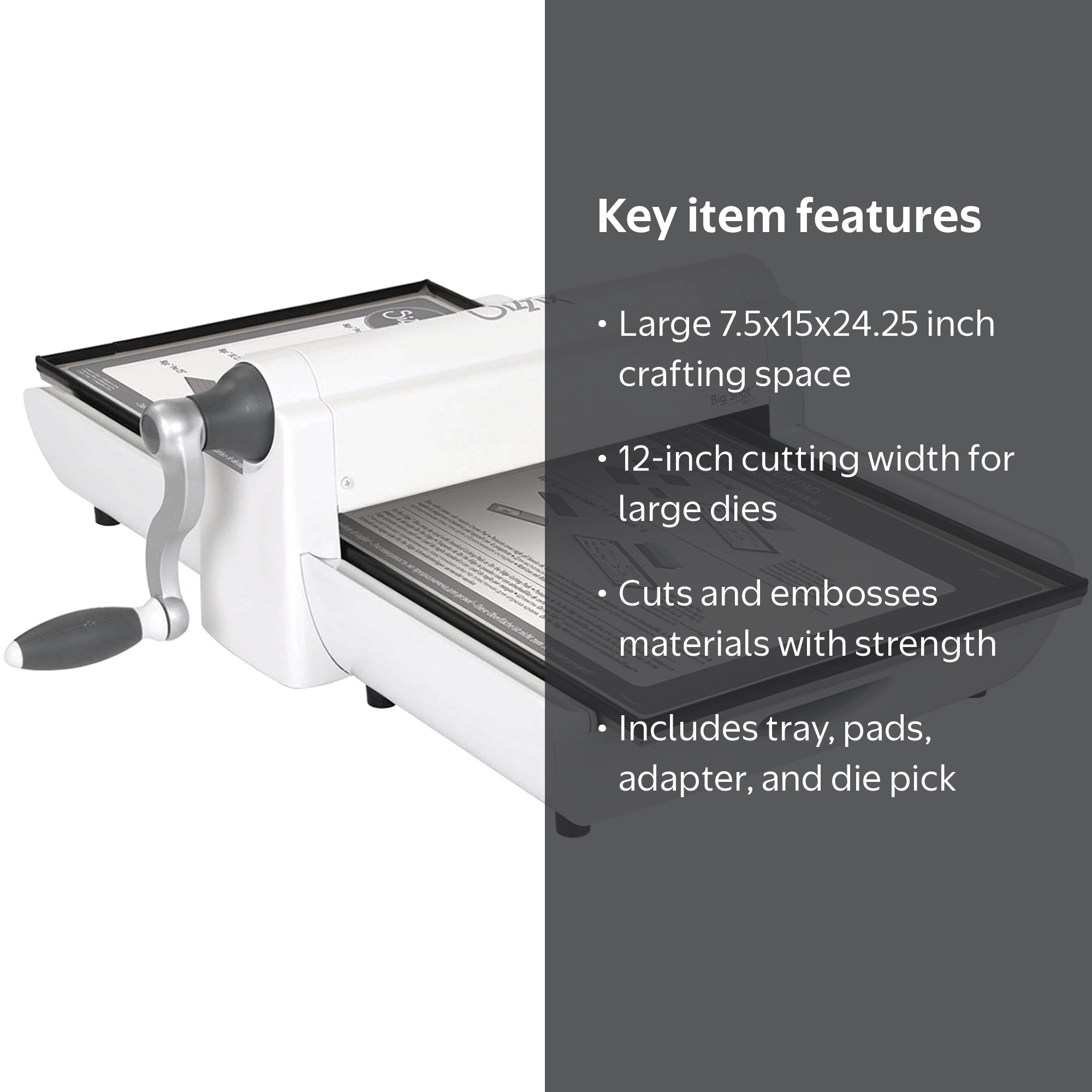Sizzix Big Shot Pro Machine-White W/Gray, Extended Accessories