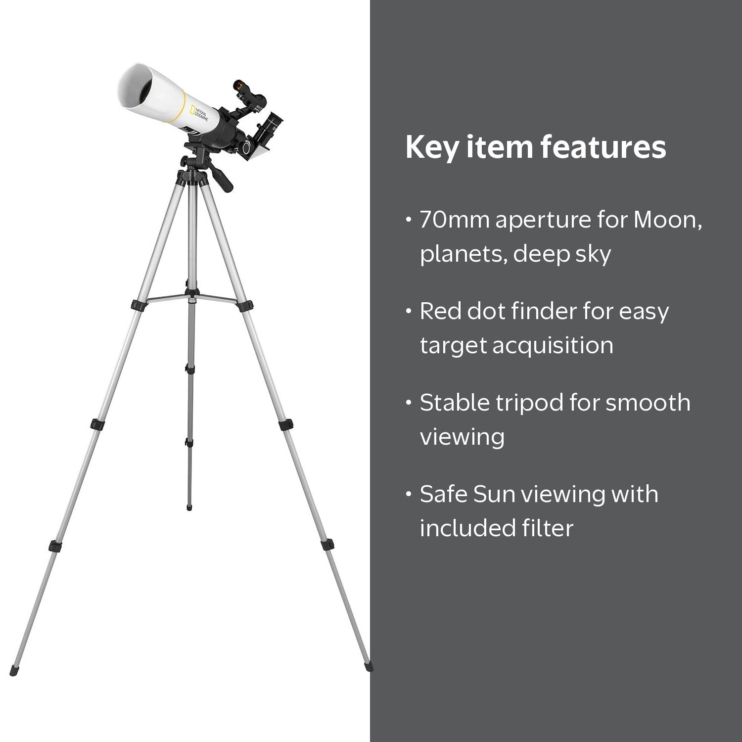 National Geographic 70mm Refractor Telescope, Panhandle Mount