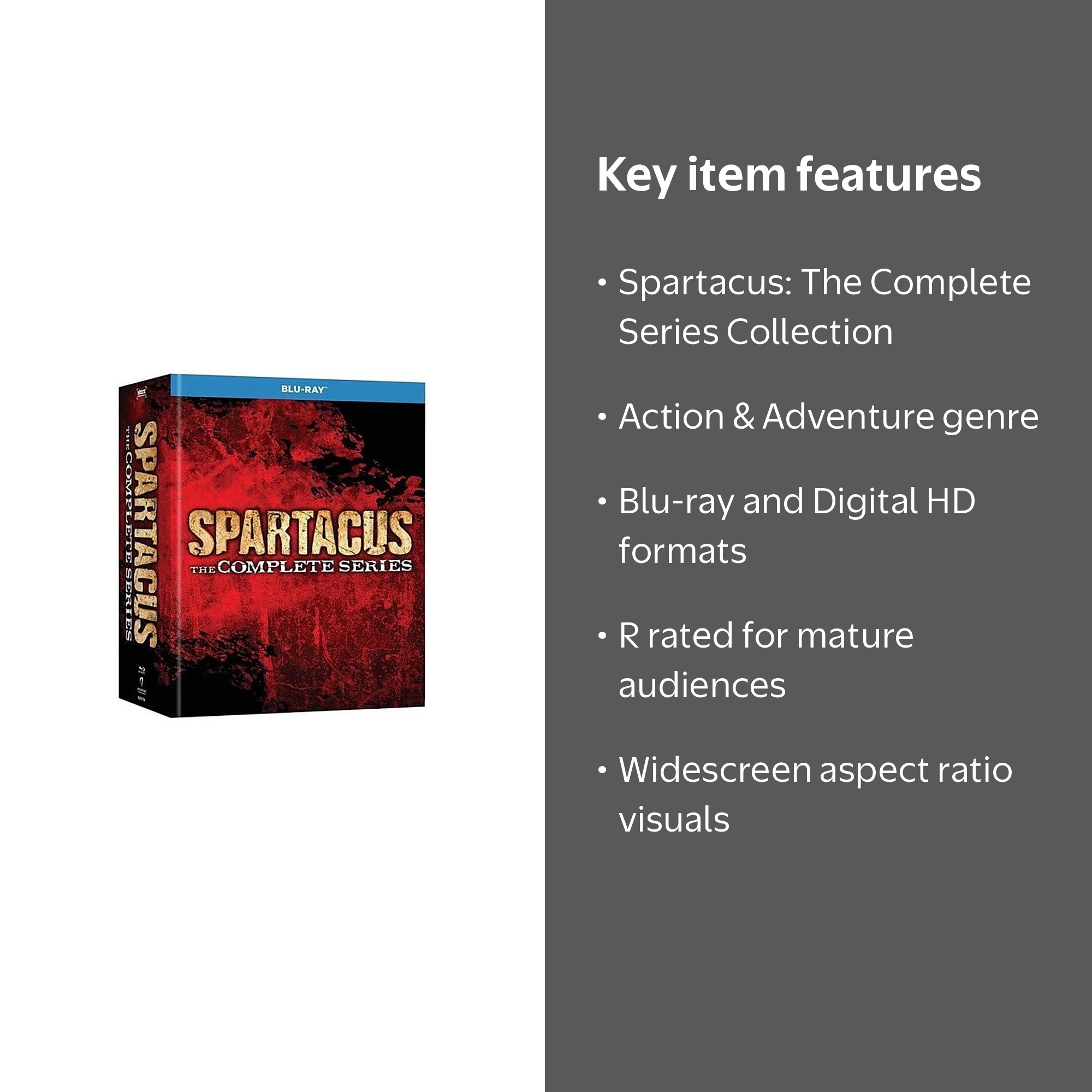 Anchor Bay, Blu-ray Complete Series, Spartacus, Action & Adventure