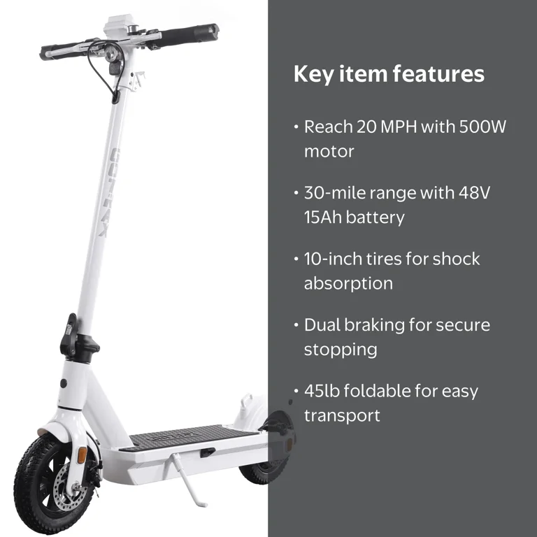 GOTRAX G7 Adult Electric Scooter, 10inch Tires,30miles,48V