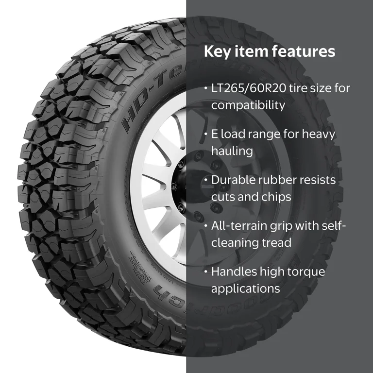 BFG HD-Terrain T/A KT LT265/60R20 121/118Q E - Walmart.com