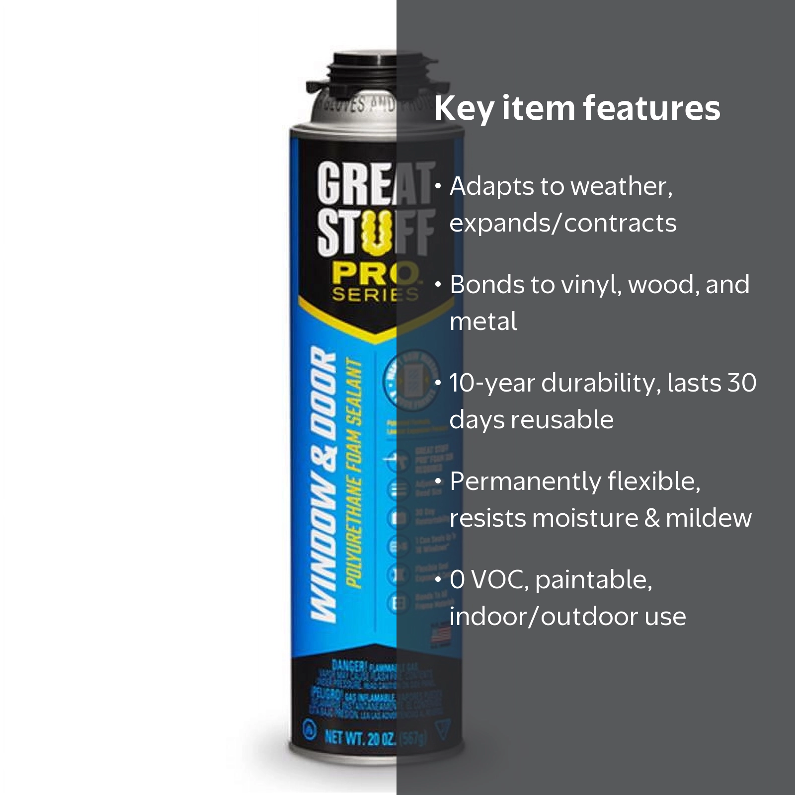 Great Stuff Pro 20 Oz. Window & Door Foam Sealant for Pro