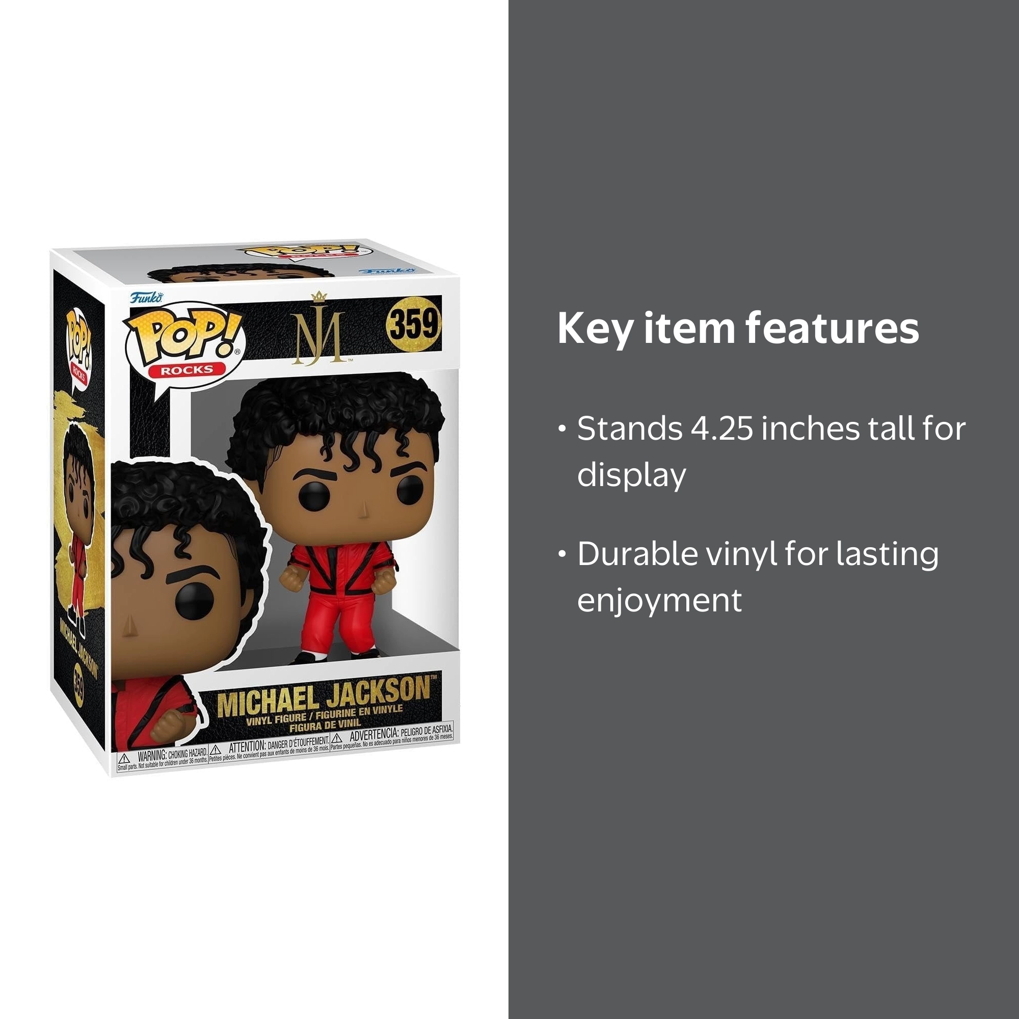 Funko, Vinyl Figure, Michael Jackson Thriller, 4.25 in collectible