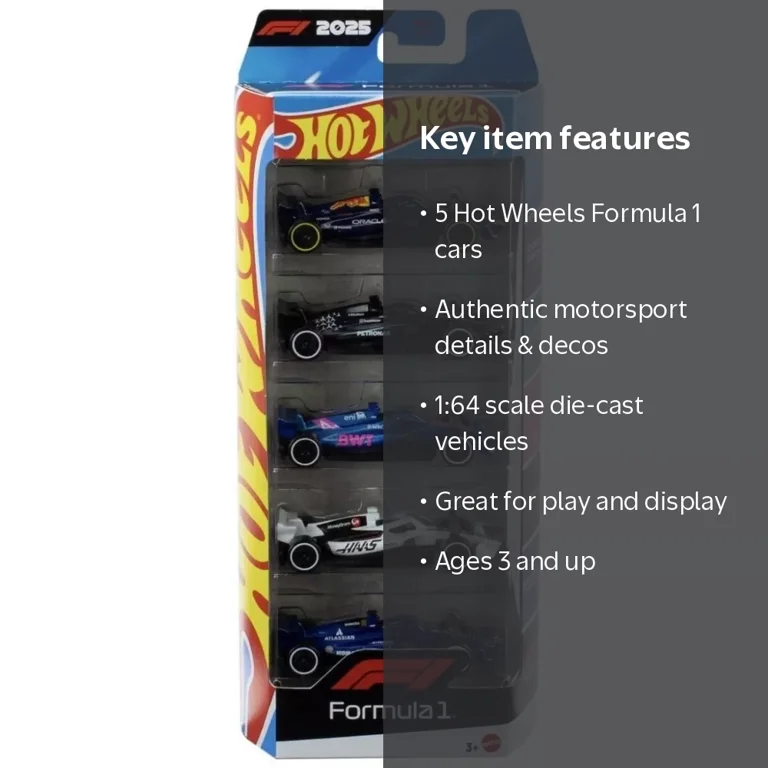 Hot Wheels Formula 1 5-Pack 2026 RedBull AMG Petronas BWT Alpine