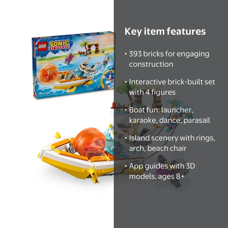 LEGO Sonic the Hedgehog Tails‚Äô Adventure Boat Set, 76997