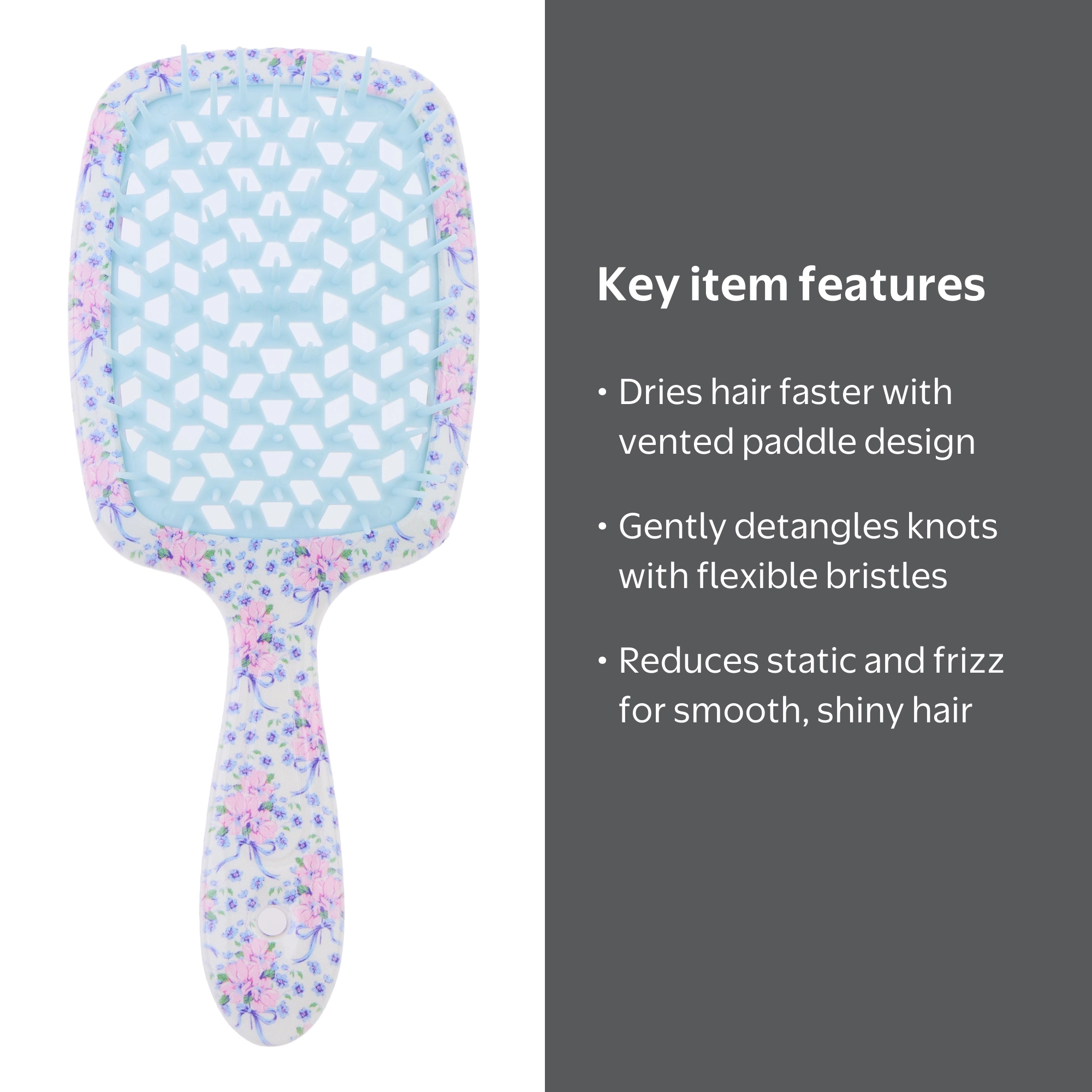 MHB Vented Paddle Hair Brush for Blow Dry Styling and Detangling