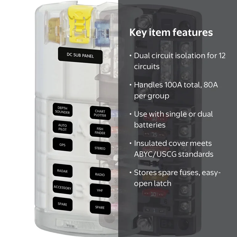 In Line Maxi Blade Water Resistant Fuse Holder 8GA 6 Leads In Line Maxi Blade Water Resistant Fuse Holder 8GA 6 Leads