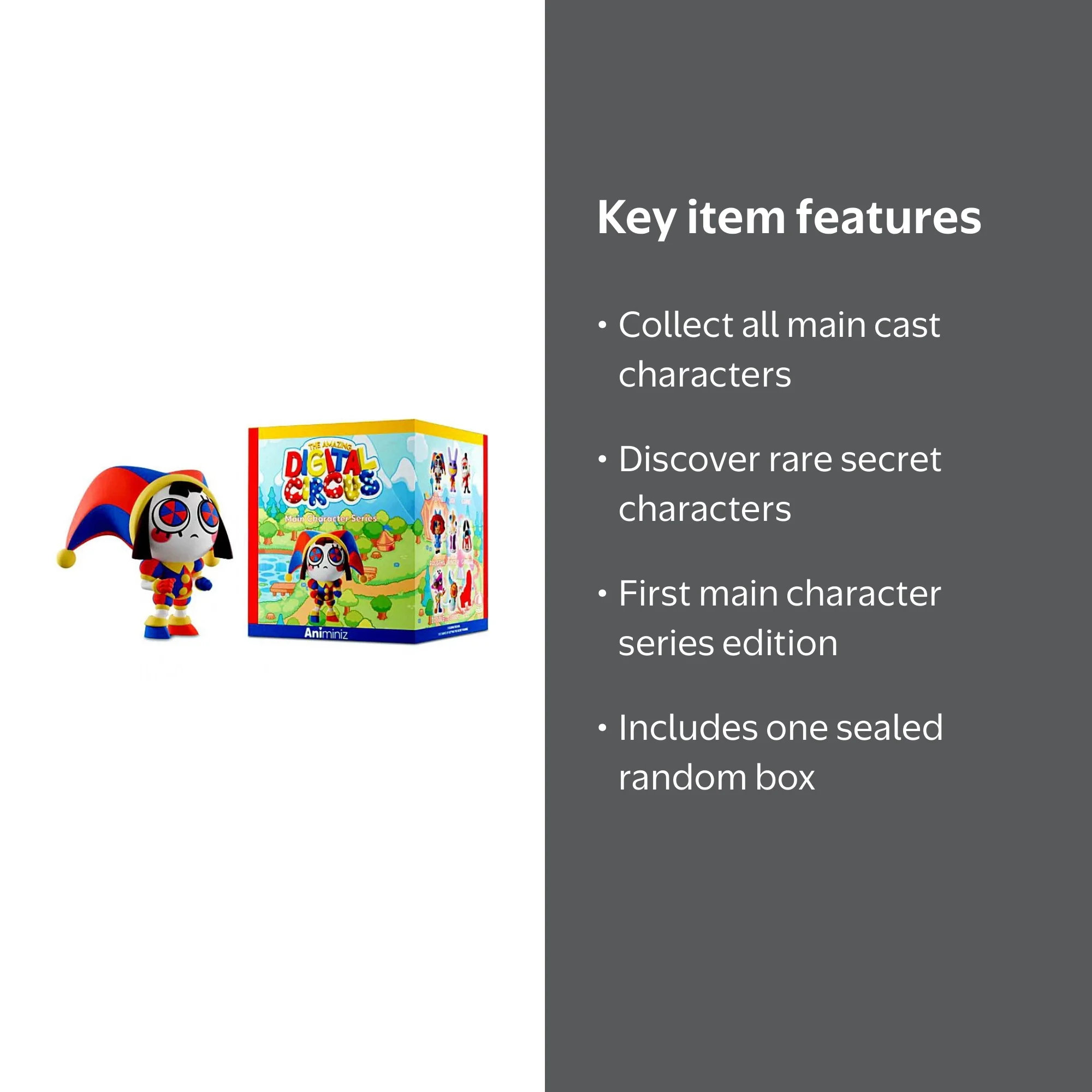 The Amazing Digital Circus Mystery Toy Blind Box, Random Main Cast