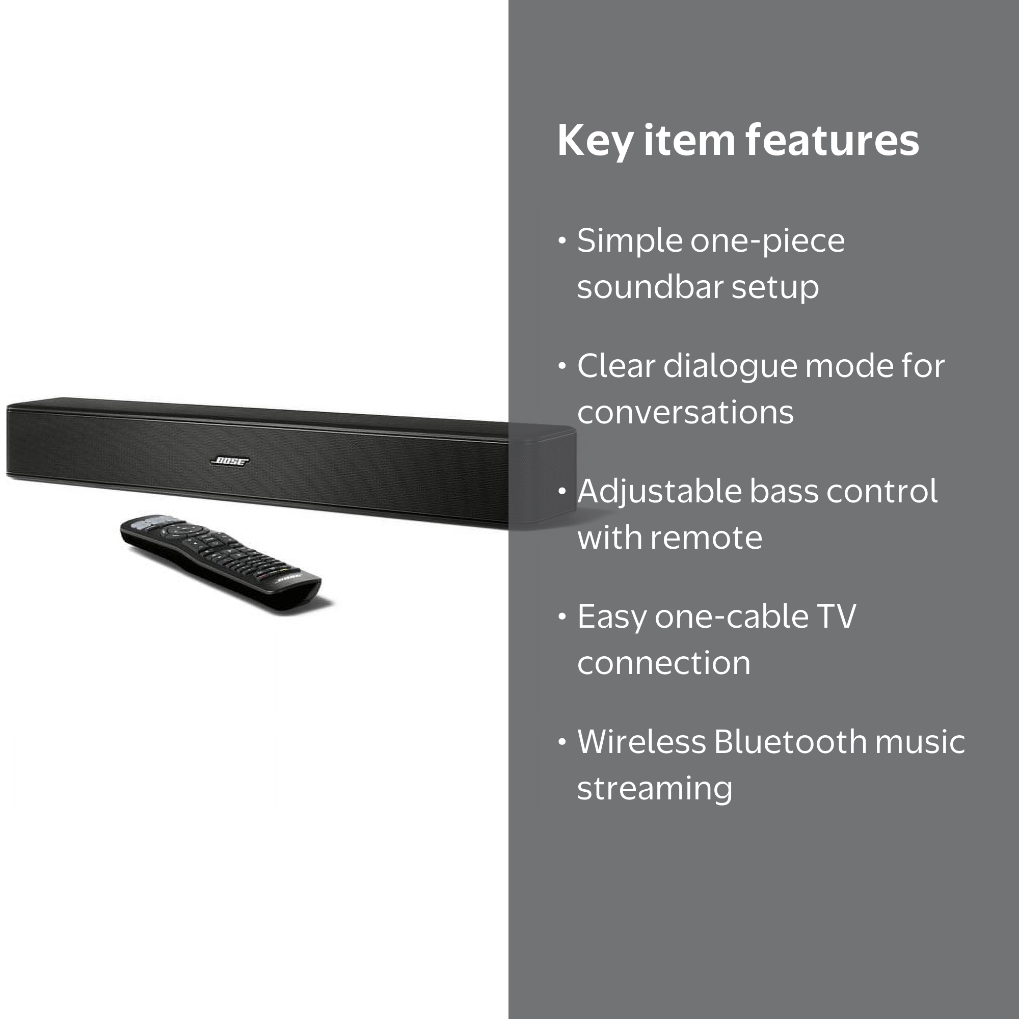 Bose REALITY5 Indoor Bluetooth 21.6 in Soundbar Black, 732522-1110