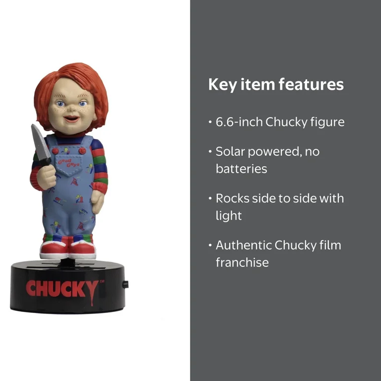 NECA, Chucky Body Knocker, 6.6 inches, Solar Powered Horror Figure