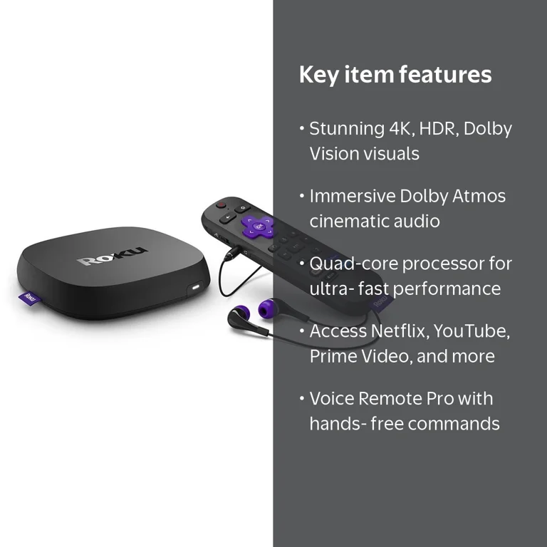Roku Ultra 4802R, Private Listening Streaming Device with Ethernet